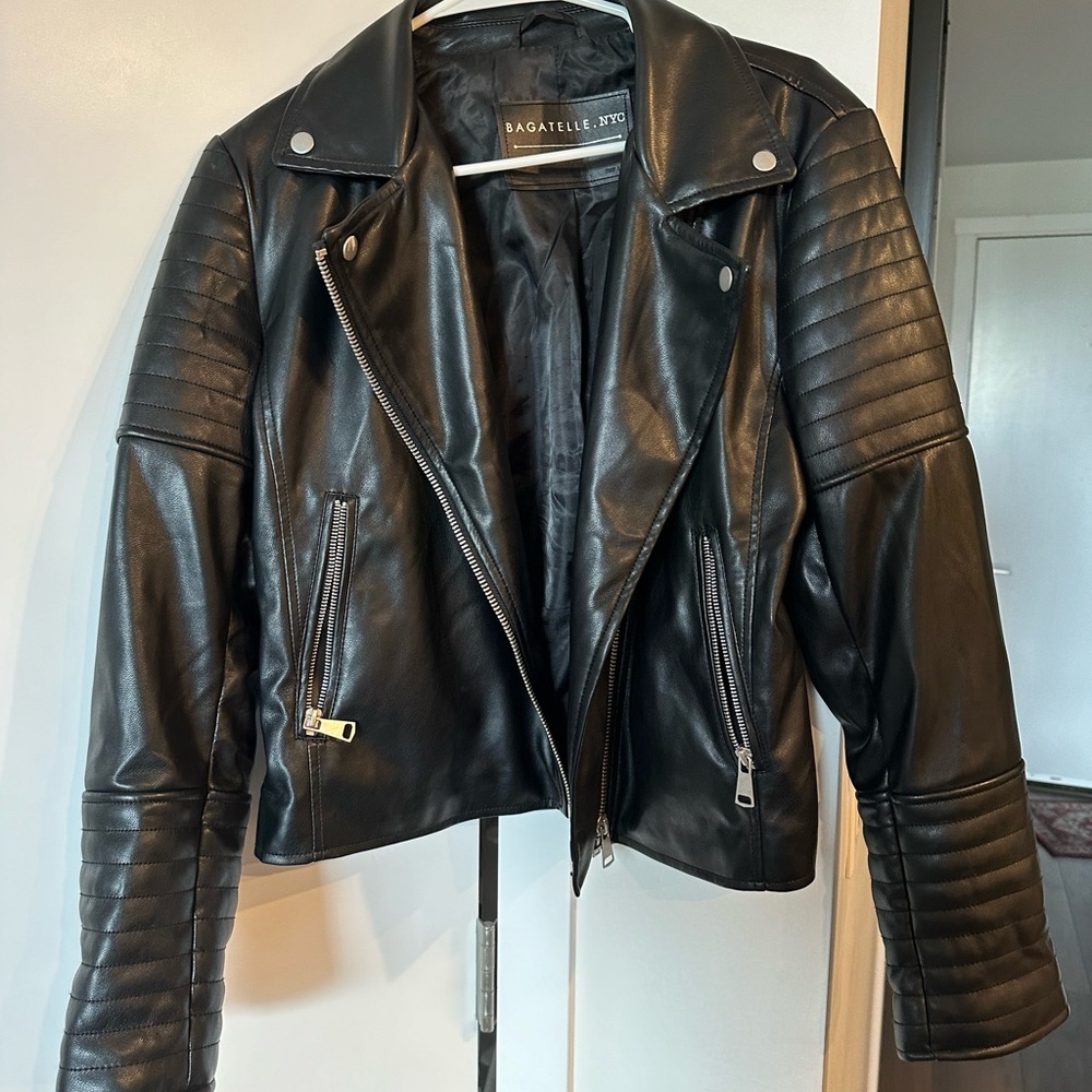 Bagatelle NYC faux leather moto jacket